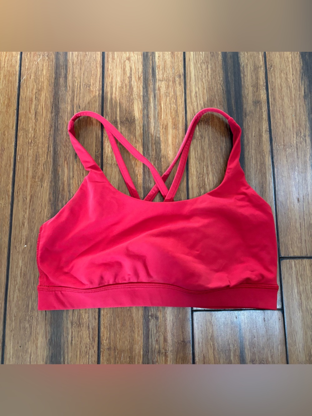 red sports bra with criss-cross straps - lululemon